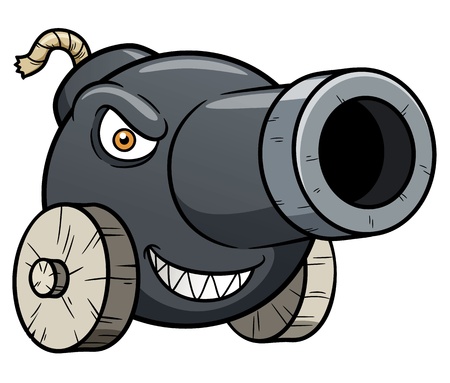 illustration of cannon cartoonのイラスト素材