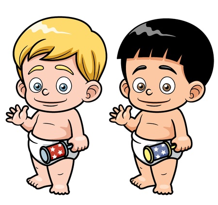 illustration of Cartoon babyのイラスト素材