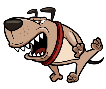 illustration of Angry Dogのイラスト素材