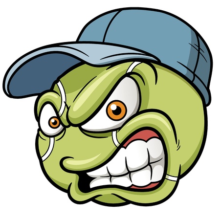 illustration of Cartoon Tennis ballのイラスト素材