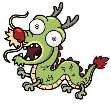 Vector illustration of Cartoon dragonのイラスト素材