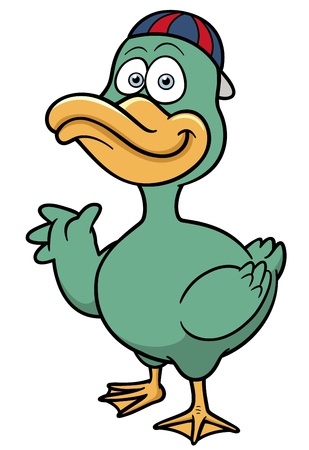 illustration of duck cartoonのイラスト素材