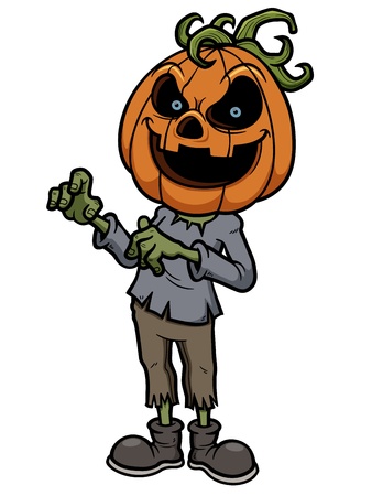 Vector illustration of Halloween pumpkin monsterのイラスト素材