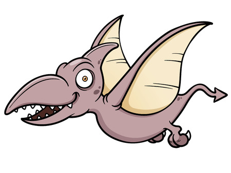 Vector illustration of Cartoon pteranodonのイラスト素材