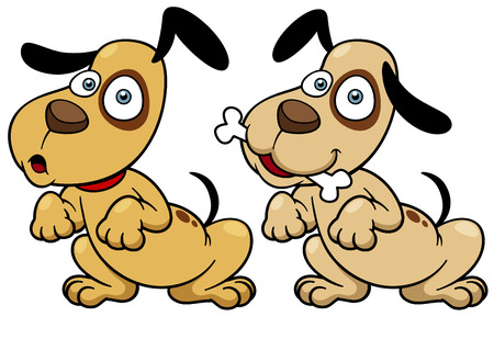Vector illustration of Cartoon Dogのイラスト素材