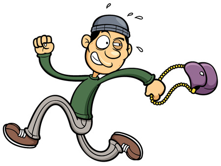 Vector illustration of thief runningのイラスト素材