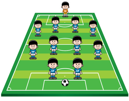 Vector Illustration of soccer strategyのイラスト素材