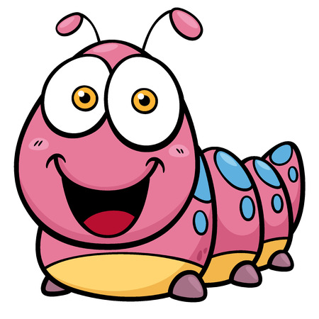 Vector illustration of Cartoon wormのイラスト素材
