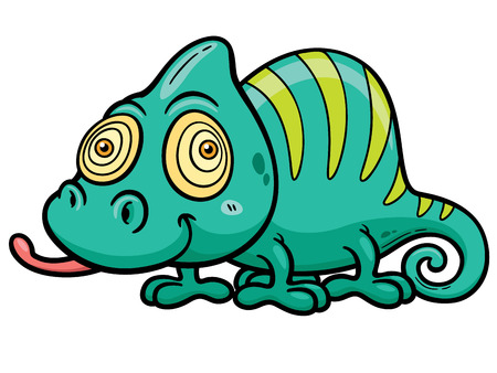 Vector illustration of Cartoon Chameleonのイラスト素材