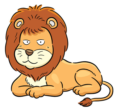 Vector illustration of Lion cartoonのイラスト素材