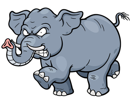 Vector illustration of Cartoon Elephantのイラスト素材