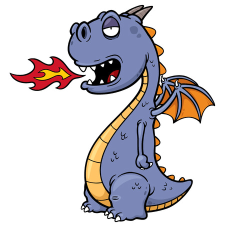 Vector illustration of Cartoon dragonのイラスト素材