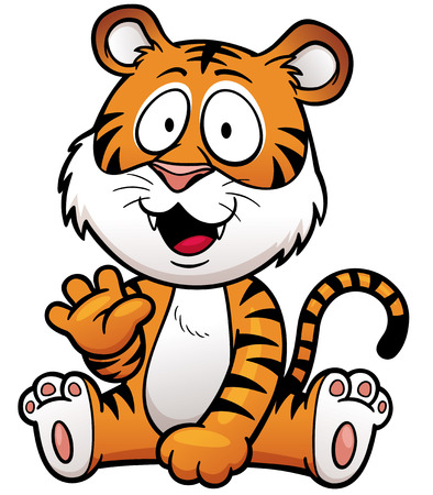 Vector illustration of Tiger cartoonのイラスト素材