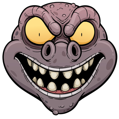 Vector illustration of Cartoon Monster faceのイラスト素材