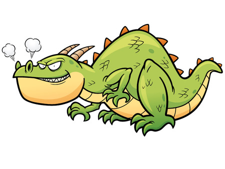 Vector illustration of cartoon dragonのイラスト素材