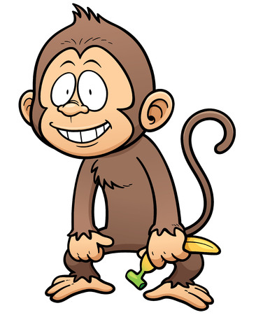 Vector illustration of cartoon monkeyのイラスト素材