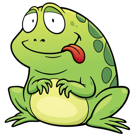 Vector illustration of frog cartoonのイラスト素材