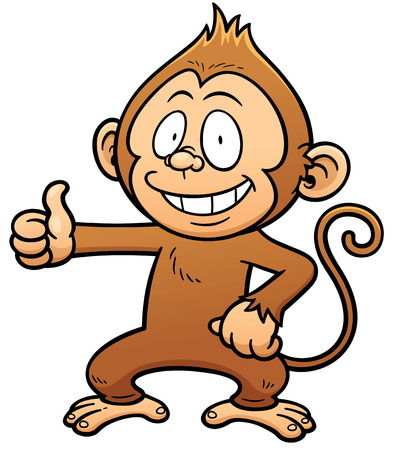 Vector illustration of cartoon monkeyのイラスト素材
