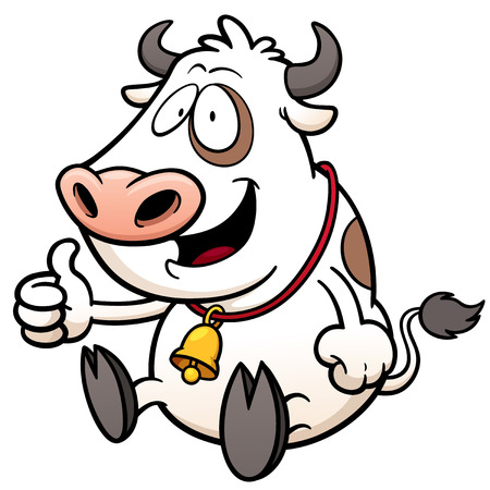 illustration of Cartoon Cowのイラスト素材