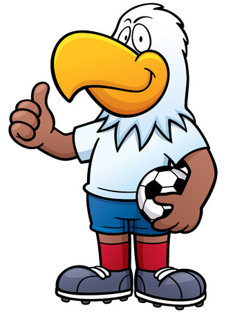 illustration of Cartoon Soccer player - Eagleのイラスト素材