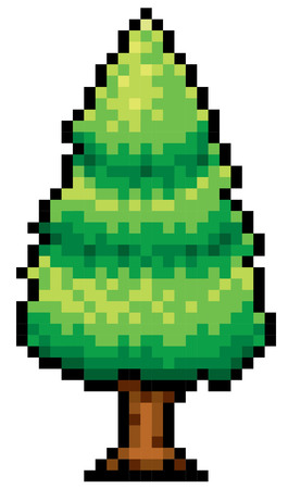 Illustration of Tree - Pixel designのイラスト素材