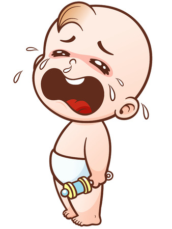 Illustration of Cartoon Baby cryingのイラスト素材