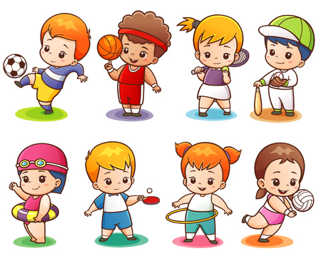 illustration of Cartoon Sport characterのイラスト素材