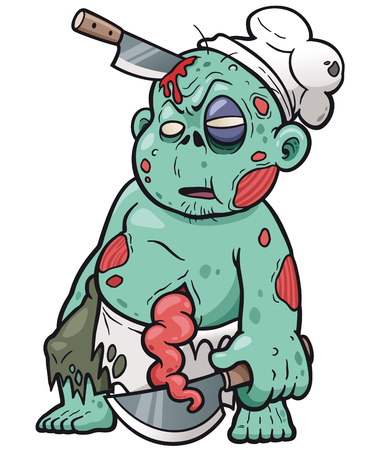 Vector illustration of Cartoon zombieのイラスト素材