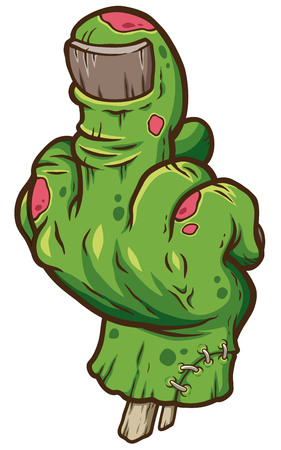 Vector illustration of Cartoon Zombie handのイラスト素材