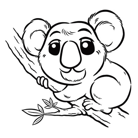 Vector illustration of Koala Bear - Coloring book for kidsのイラスト素材