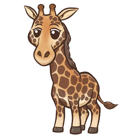 Vector illustration of cartoon giraffeのイラスト素材