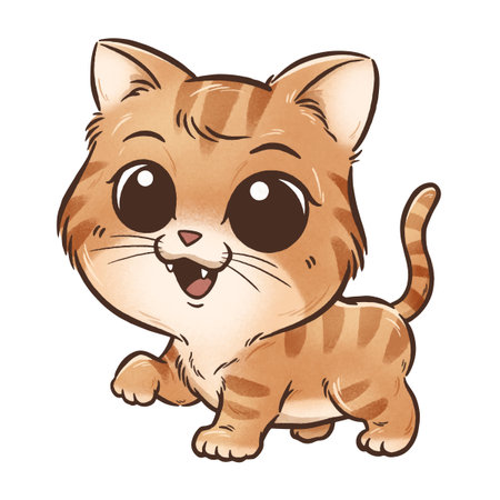 Vector illustration of Cute Cat cartoonのイラスト素材