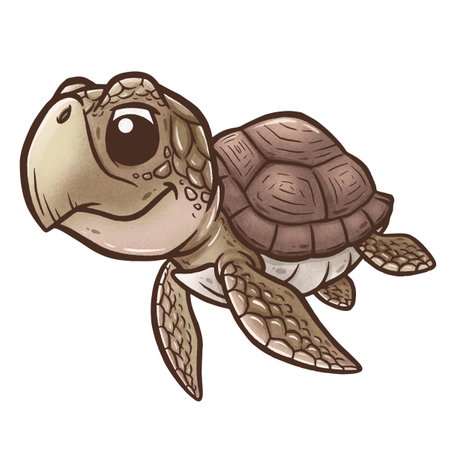 Vector illustration of Cartoon Sea turtleのイラスト素材