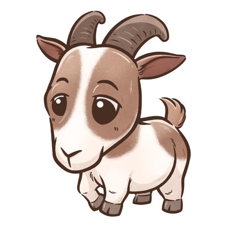 Vector illustration of Cartoon Goatのイラスト素材