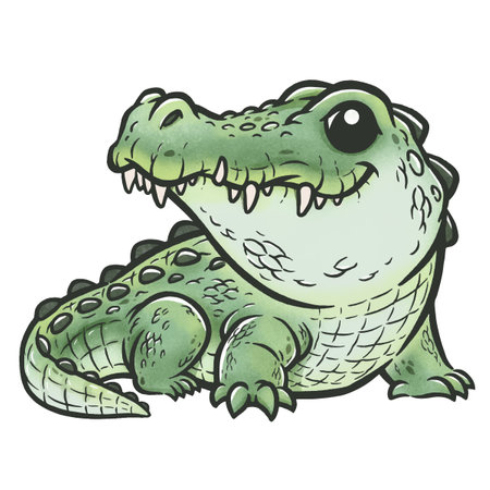 Vector illustration of Cartoon crocodile,  alligatorのイラスト素材