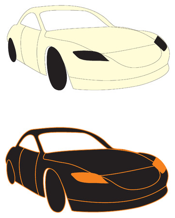 Contour of the car from a vectorのイラスト素材