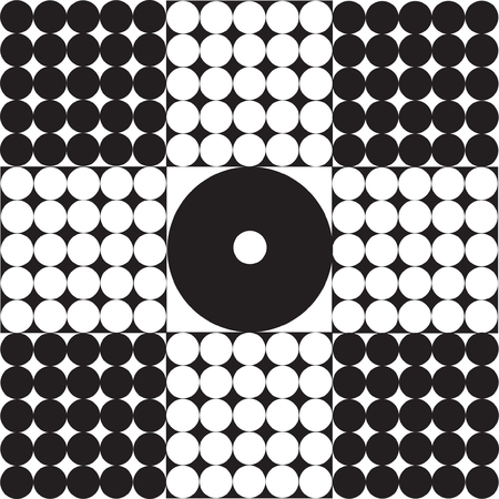 Abstraction from it ts black white circles. Vector.のイラスト素材