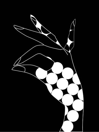 Hand in a circle. Vector illustrationのイラスト素材