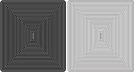 Black sguare in a white strin. Vectorのイラスト素材