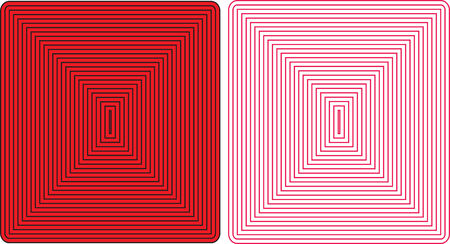 Red sguare in a white strin. Vectorのイラスト素材