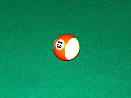 Billiard sphere number 13 but green desktop