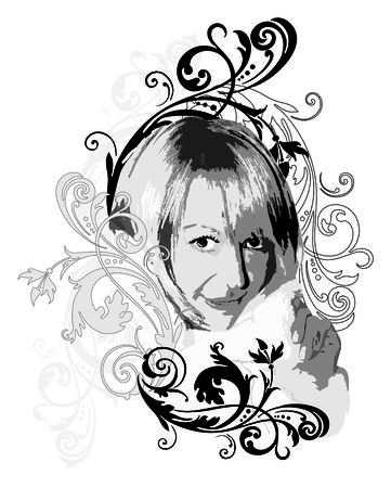 portrait of the girl. illustrationのイラスト素材