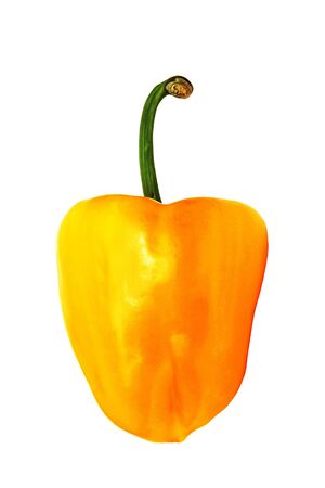 Yellow pepper isolated on a white backgroundの写真素材