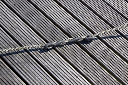 Marine white ropeの写真素材