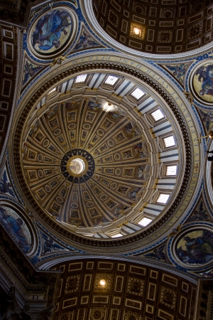 Saint Peter's basilica interior in Vatican のeditorial素材