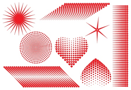 Set of symbol  heart, vector のイラスト素材