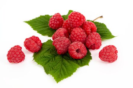 Sweet raspberry isolated on white background cutout
