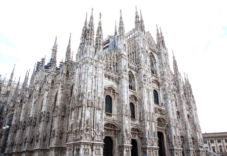 the cathedral church of Milan in Lombardy, northern Italy.の写真素材