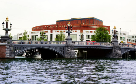 Dutch National Opera & Ballet building (Stopera) in Amsterdam, Netherlandsのeditorial素材