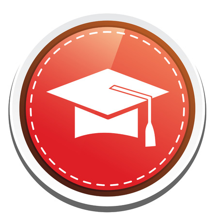 graduation cap iconのイラスト素材
